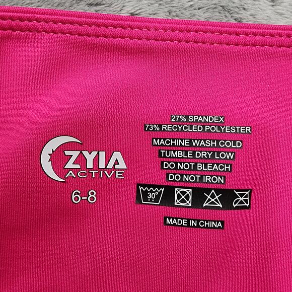 Zyia Leggings Womens 6-8 Pink Pocket Light n Tight High Rise Capri Workout Yoga - Picture 5 of 10